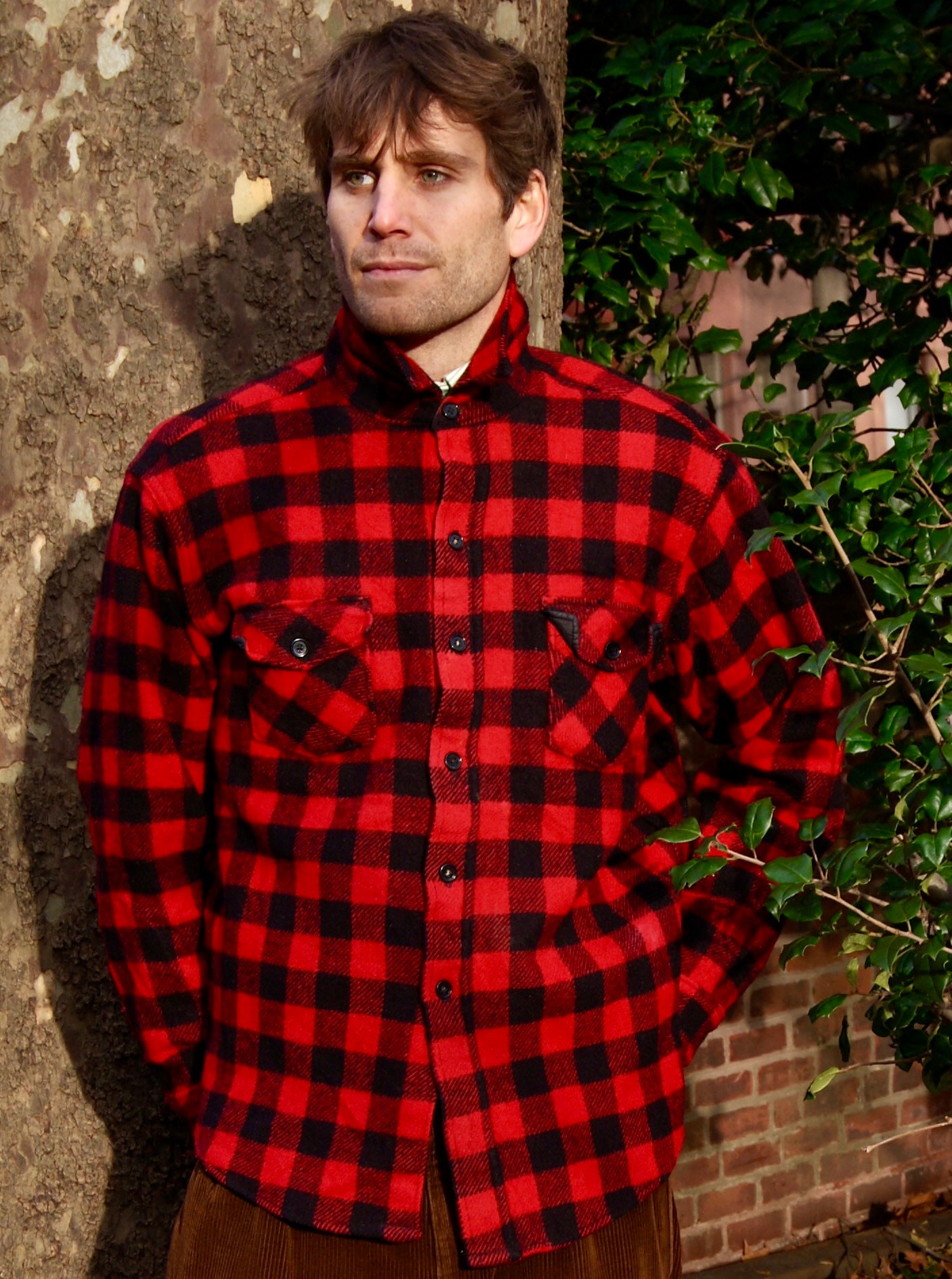Vintage pure wool plaid button-up shirt from Woolrich