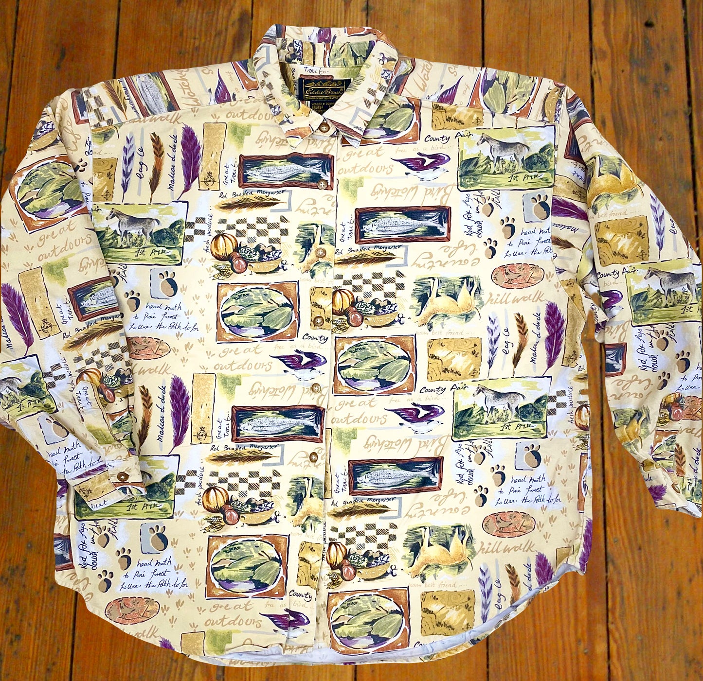 Eddie Bauer 90s Women’s All-Over Print Shirt
