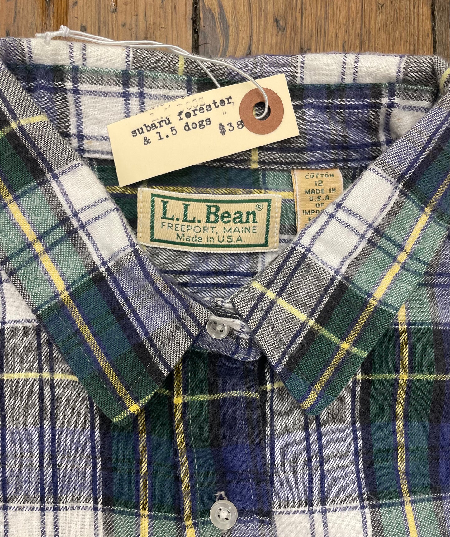 LL Bean USA-Made Women’s Flannel Shirts [1990s, large]