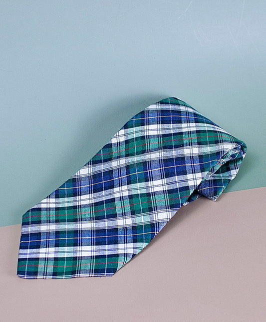 Jordache tie with madras plaid pattern from the eighties or nineties