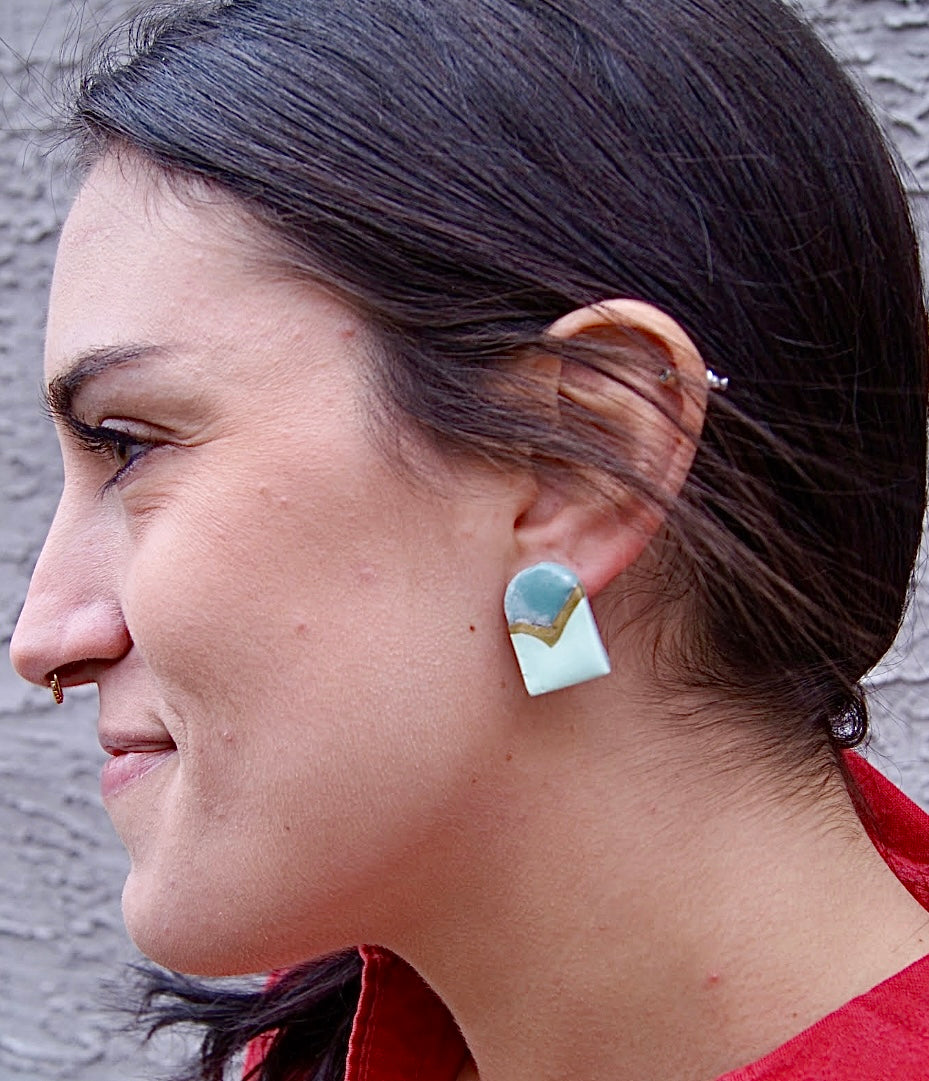 City of Clay Mountain Peaks Earrings