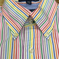 Tommy Hilfiger Multi-Colored Dress Shirt with Raw Hem [vintage, small]