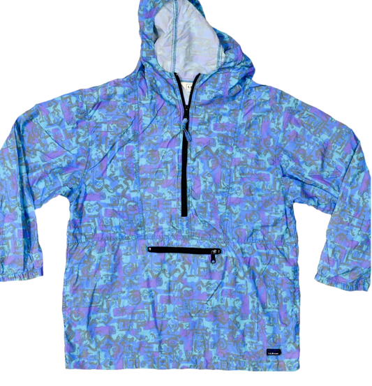 LL Bean 90s/y2k abstract-pattern anorak [M]