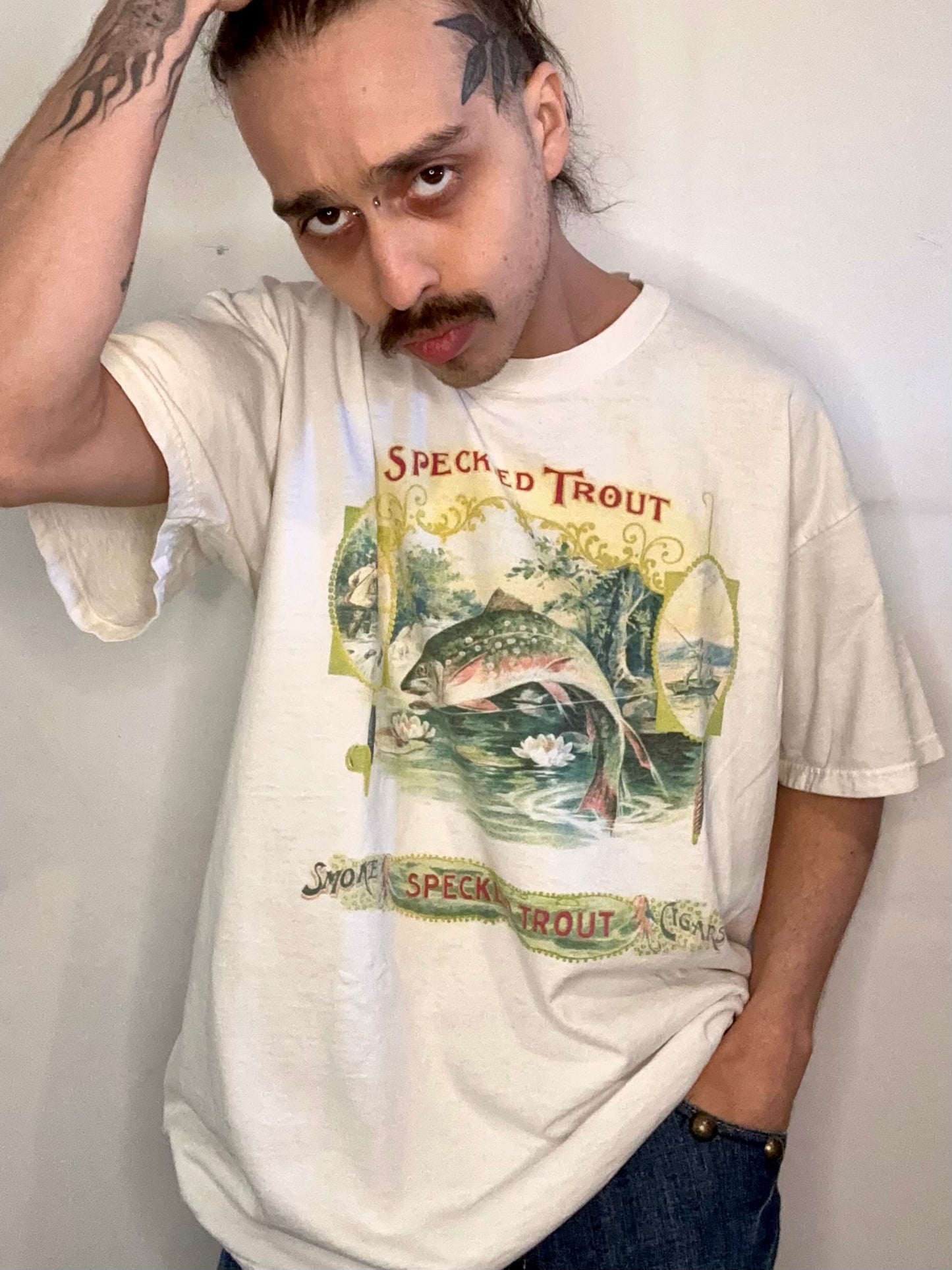 Trout & Cigars Tee [vintage, large]