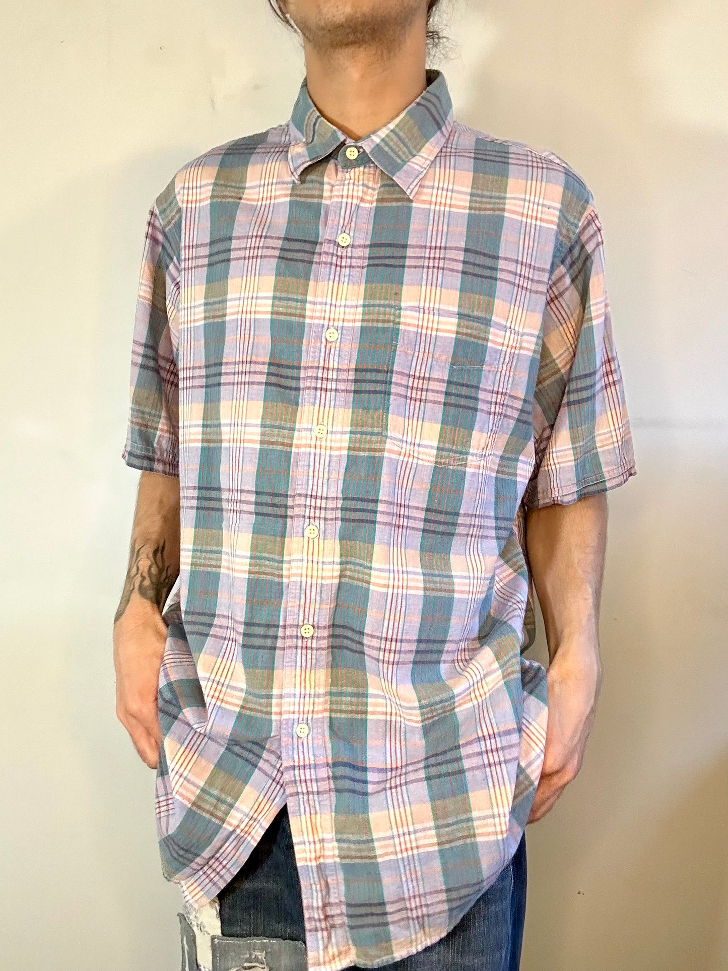 Land’s End Loose-Fit Madras Shirt [1990s, medium]