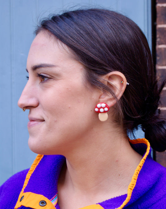 City of Clay Shroom Earrings