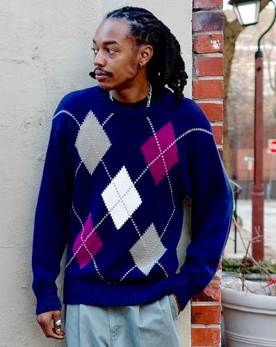Eddie Bauer Cotton Argyle Sweater [1990s, medium]