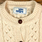 Irish Cable-Knit Wool Cardigan [vintage, medium]