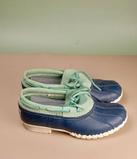 LL Bean Low-Top Duck Boots, Blue-on-Blue Version [vintage, women’s 9]