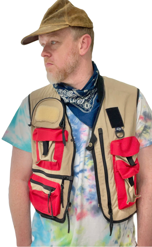 Columbia Premium Fly Fishing Vest in Rare Colorway [1980s, large]