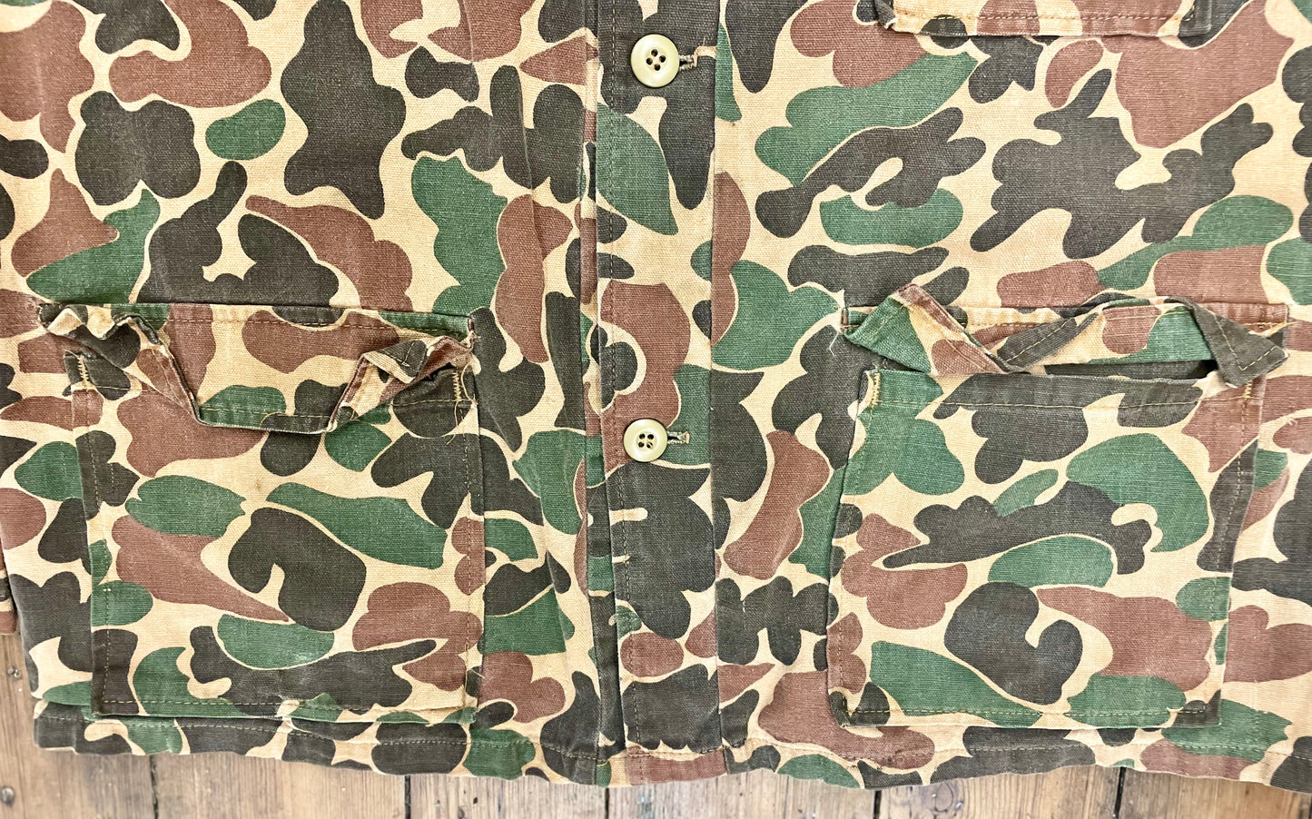 Distressed Duck Camo Overshirt [1970s, extra large]