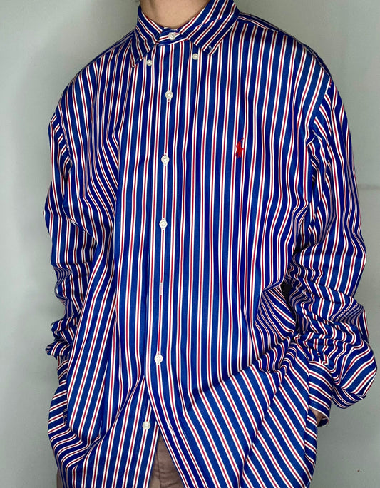 Polo Ralph Lauren Striped Dress Shirt [1990s, extra large]