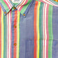 Rainbow-Striped Short-Sleeve Shirt [1980s, medium]