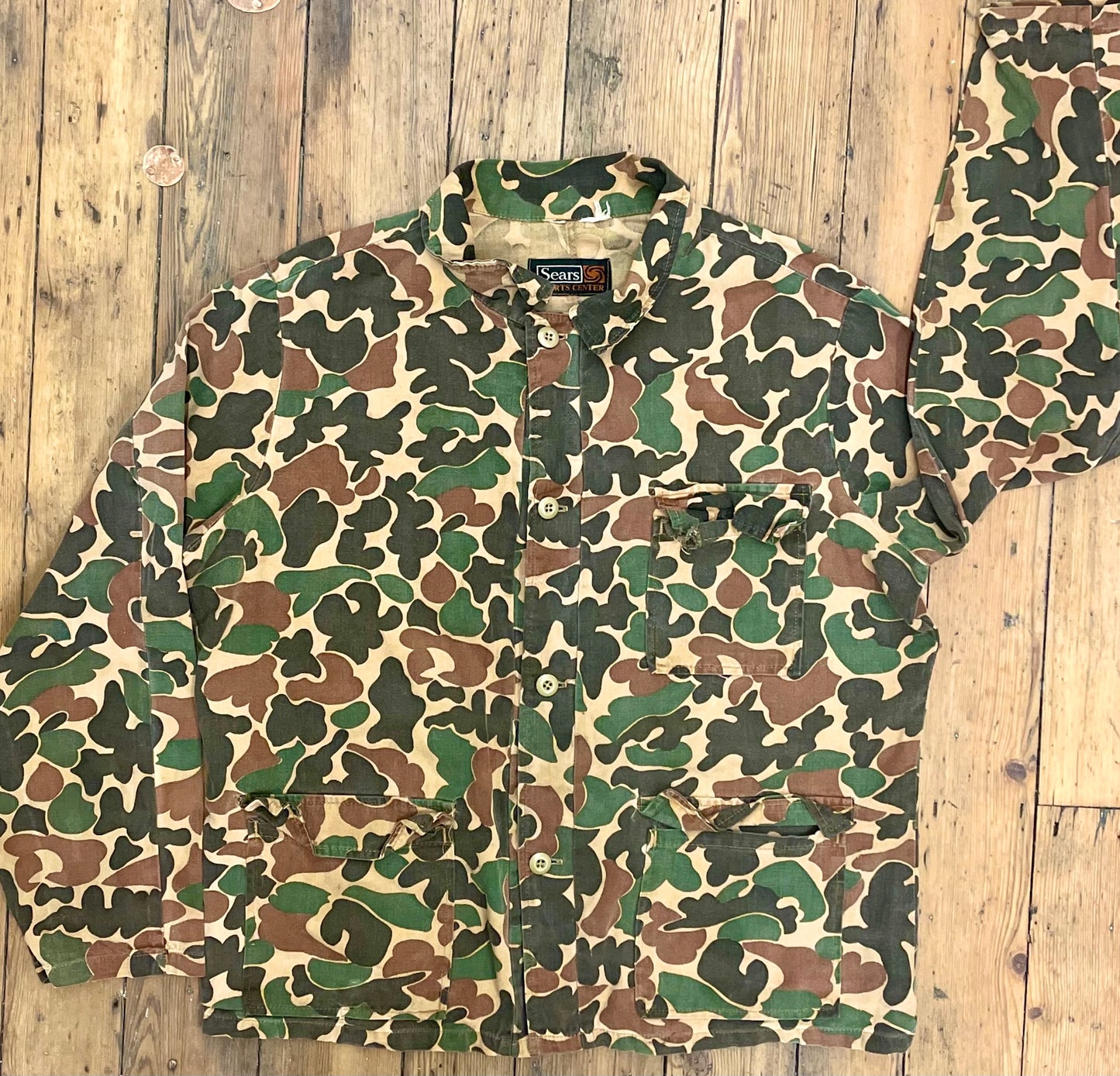 Distressed Duck Camo Overshirt [1970s, extra large]