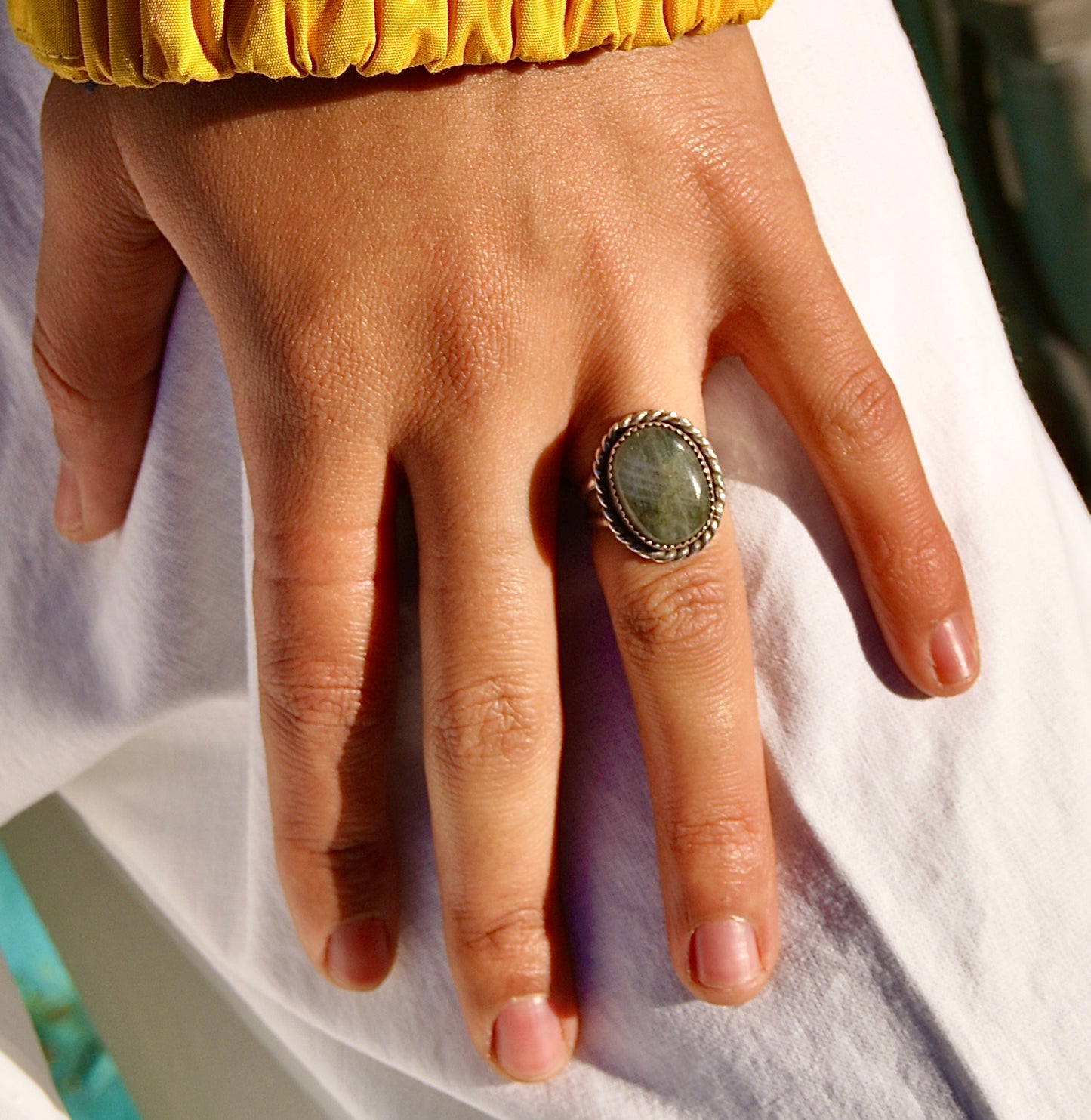 Wayward Silver Labradorite Ring