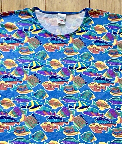 Tropical Fish All-Over Print Tee [vintage, medium]