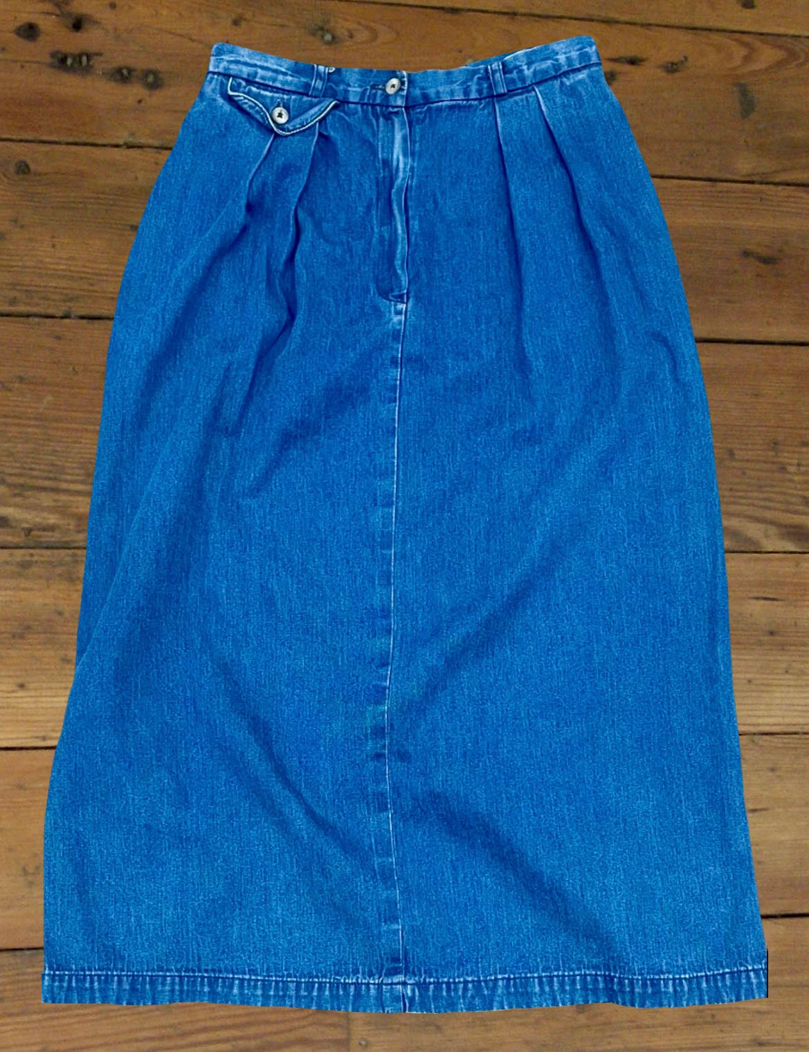 Land’s End High-Waisted Denim Maxi Skirt [1990s, medium]