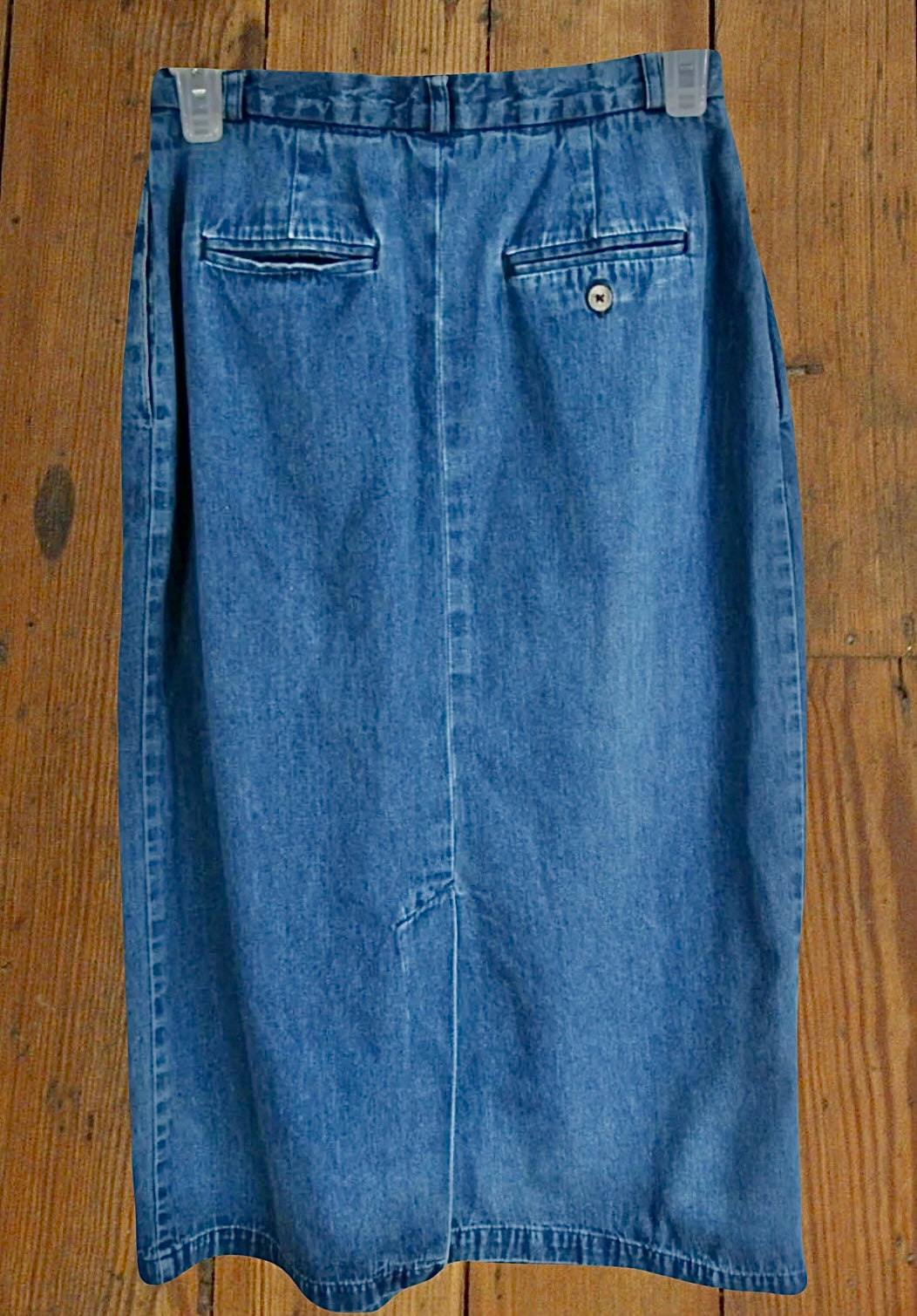 Land’s End High-Waisted Denim Maxi Skirt [1990s, medium]