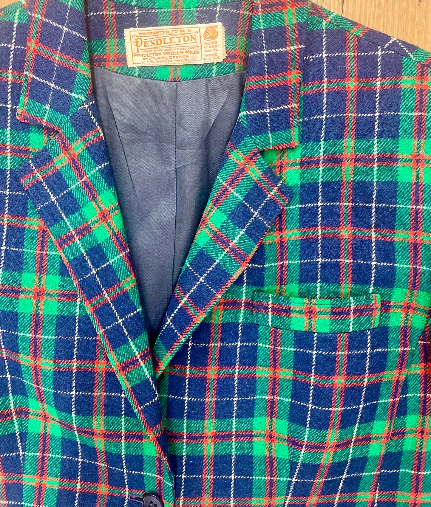 Pendleton All-Wool Plaid Blazer [1970s/80s, medium]