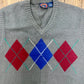 Argyle Pattern Wool Blend Sweater Vest [vintage, large]