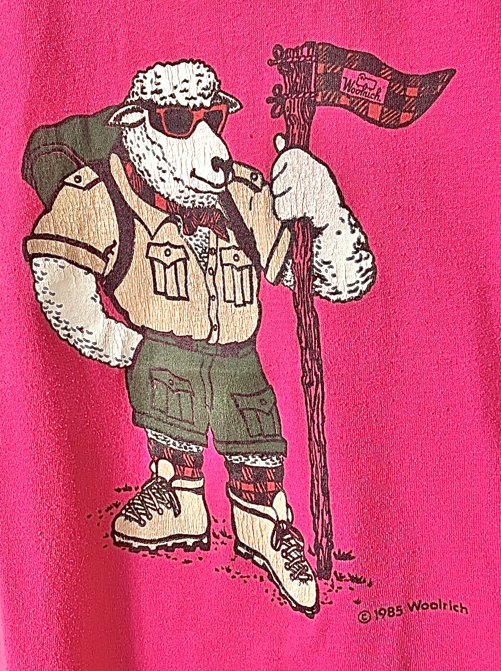 Woolrich Hiking Sheep Mascot Tee [1980s, extra small]