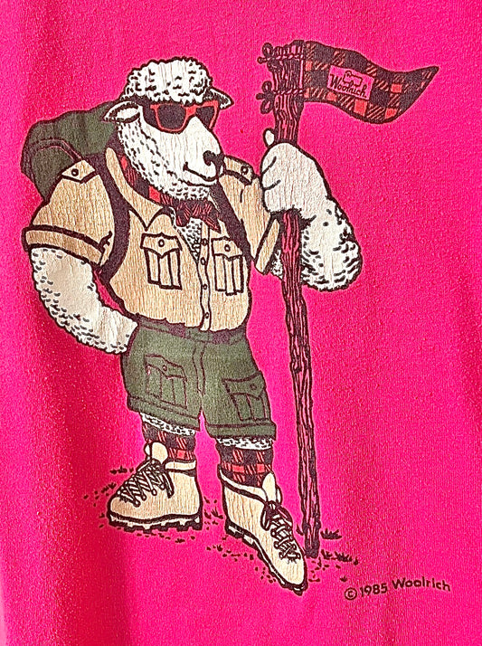 Woolrich Hiking Sheep Mascot Tee [1980s, extra small]