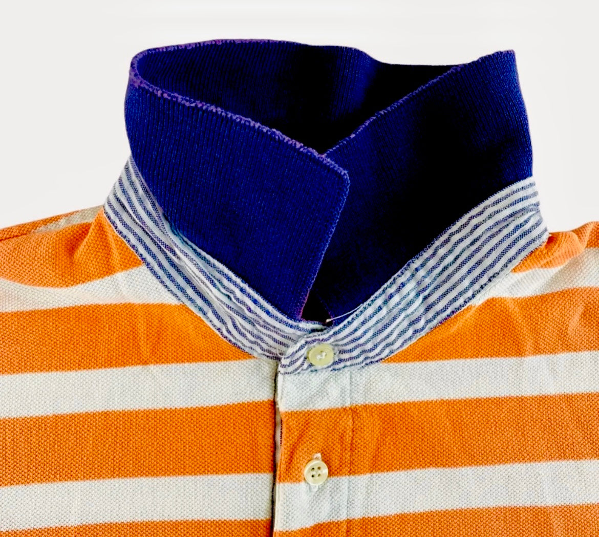 Duck Head Striped Polo Shirt [1990s, large]